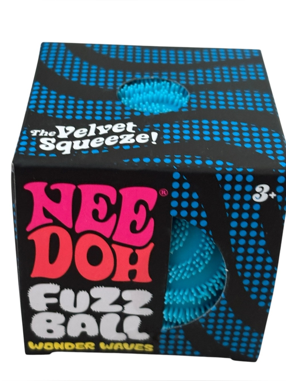 Needoh Schylling NEW NIB Fuzz Ball Blue Sensory Fidget Authentic